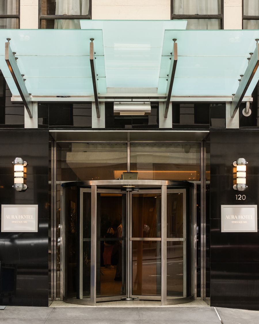 Aura Hotel entrance